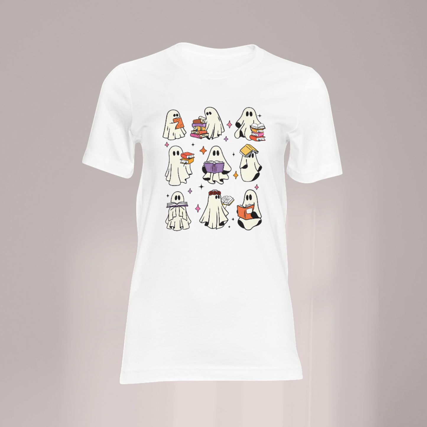 Ghost Book Nerd DTF Transfer