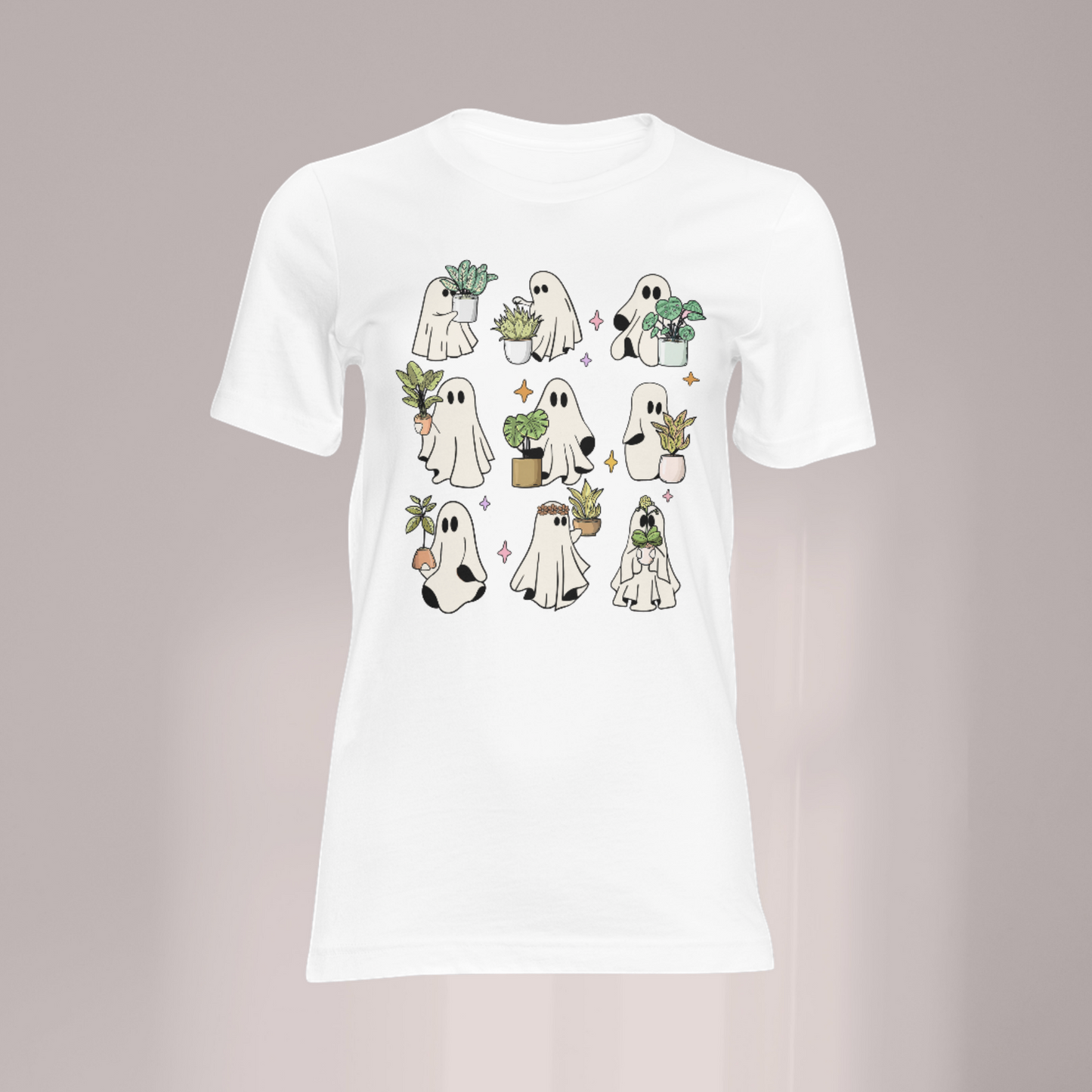 Cute Ghosts and Plants DTF Transfer