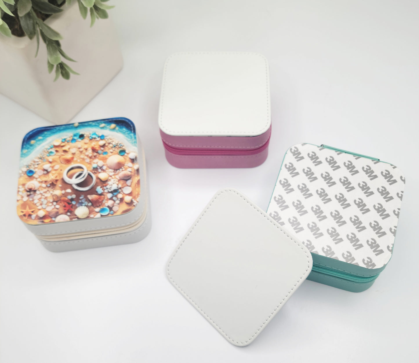 Sublimation ready travel jewelry box for sublimation, sublimation travel jewelry box, sublimation jewelry box RTS
