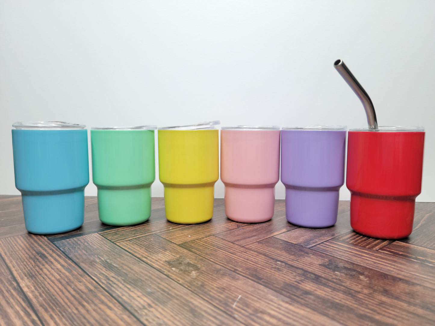 Sublimation or Laser Engraving Mini "Shot Glass" Tumbler with lid and straw RTS