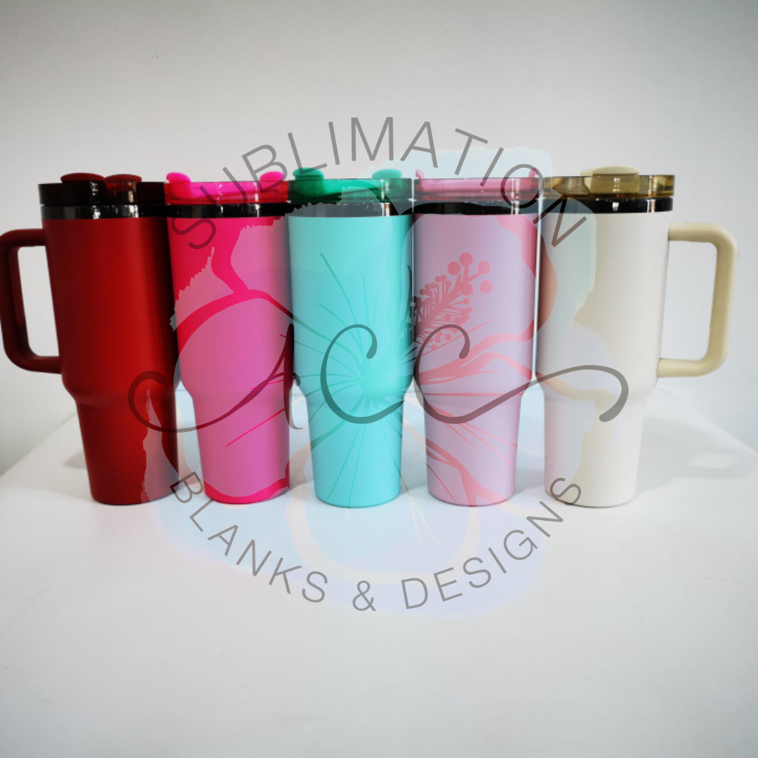PREORDER*** 40oz BLACK BASE Powder Coated stainless steel tumbler w – ACC  Sublimation Blanks & Designs