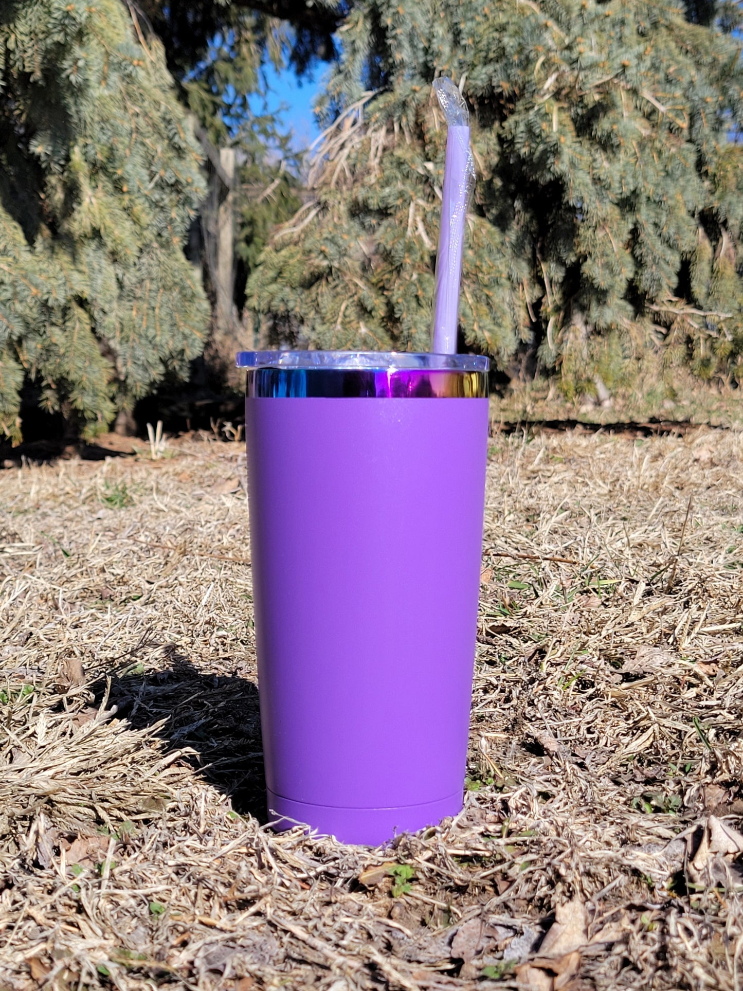 20oz Rainbow Powder-Coated Stainless Steel Tumbler for Engraving, Epoxy, and Crafting (NOT Sublimation) - Ready to Ship