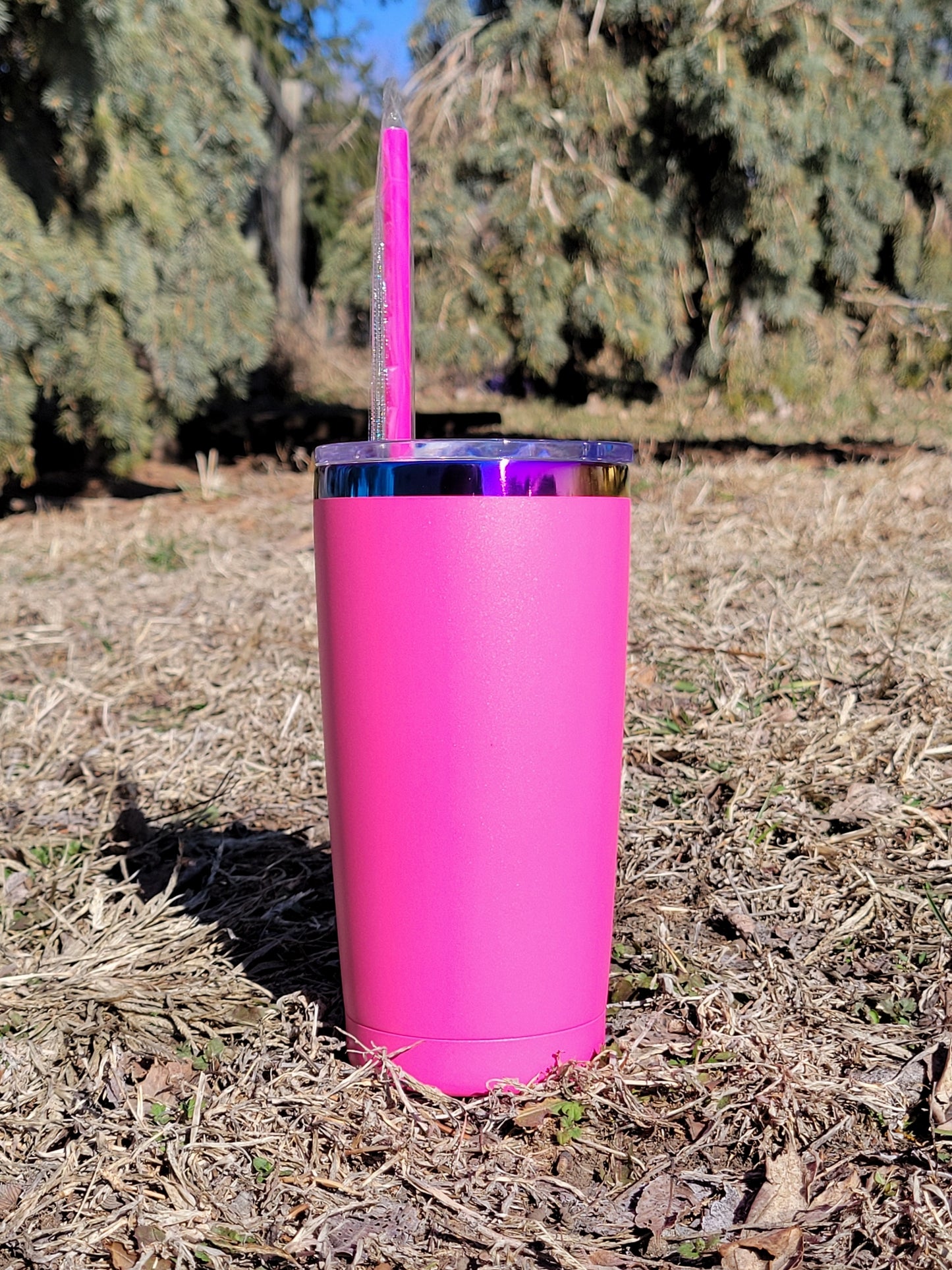 20oz Rainbow Powder-Coated Stainless Steel Tumbler for Engraving, Epoxy, and Crafting (NOT Sublimation) - Ready to Ship