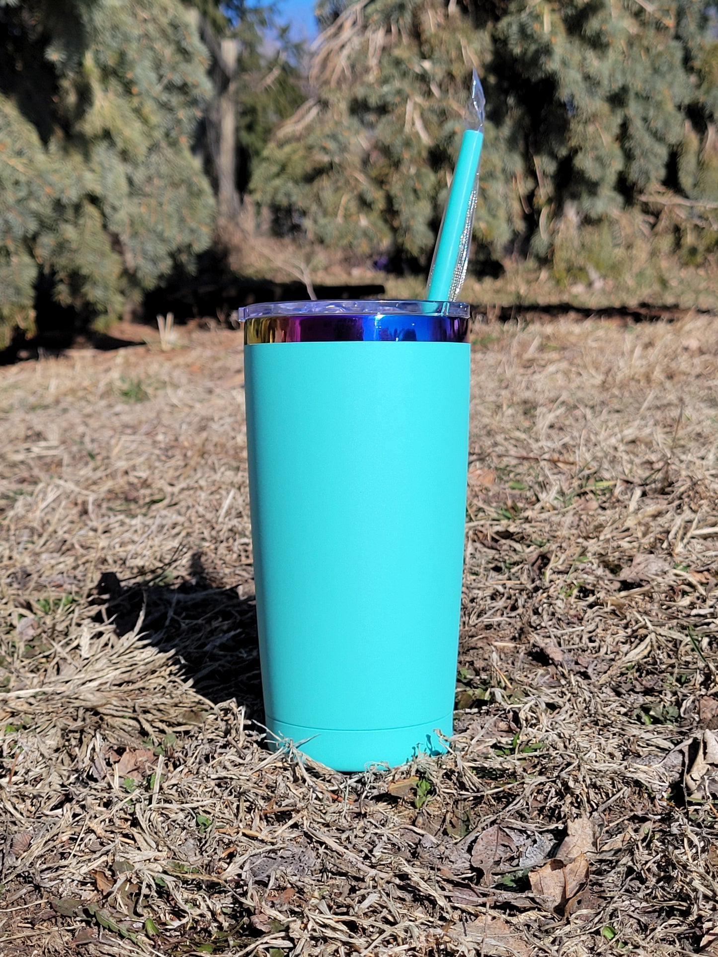 20oz Rainbow Powder-Coated Stainless Steel Tumbler for Engraving, Epoxy, and Crafting (NOT Sublimation) - Ready to Ship