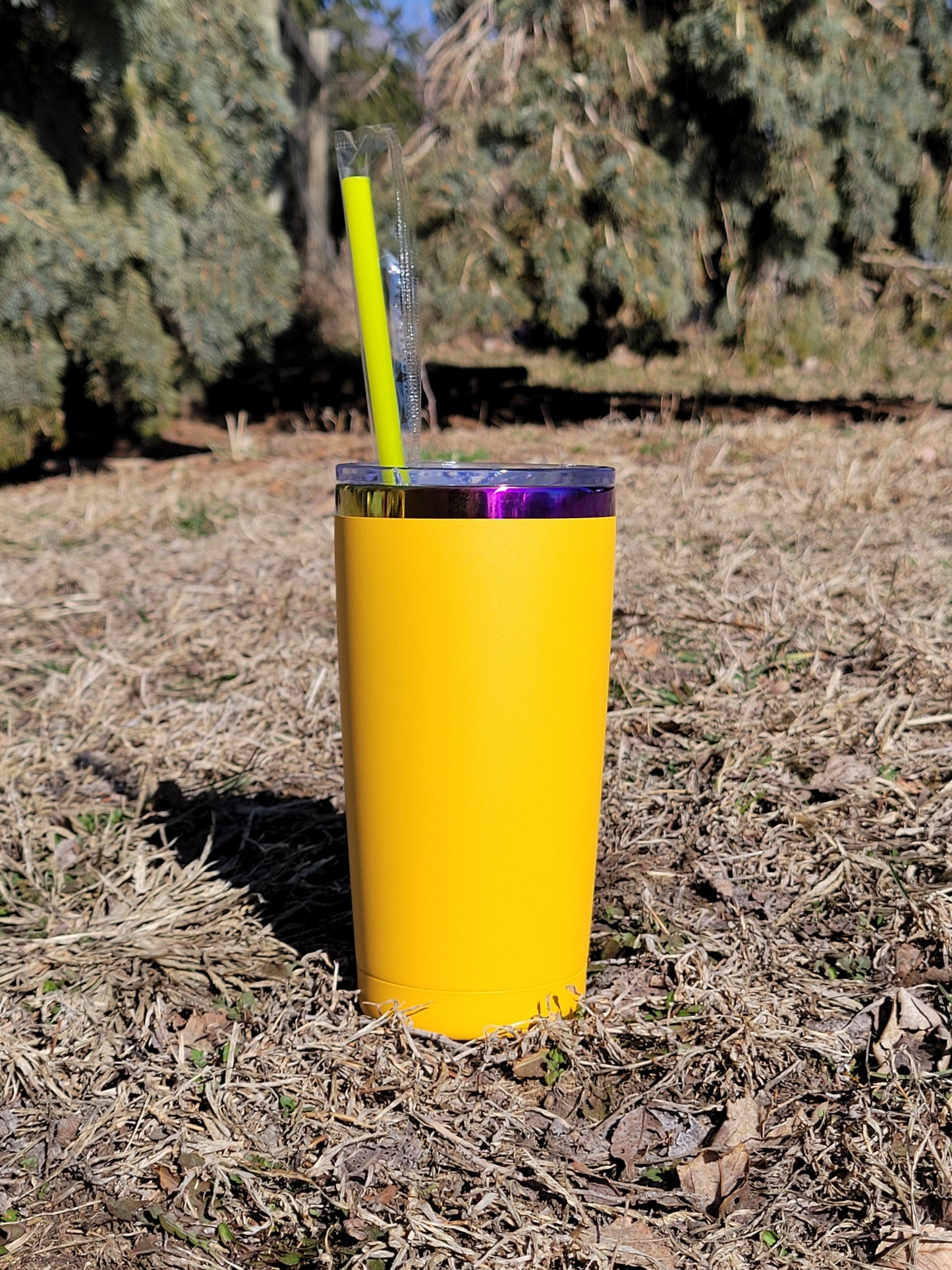 20oz Rainbow Powder-Coated Stainless Steel Tumbler for Engraving, Epoxy, and Crafting (NOT Sublimation) - Ready to Ship