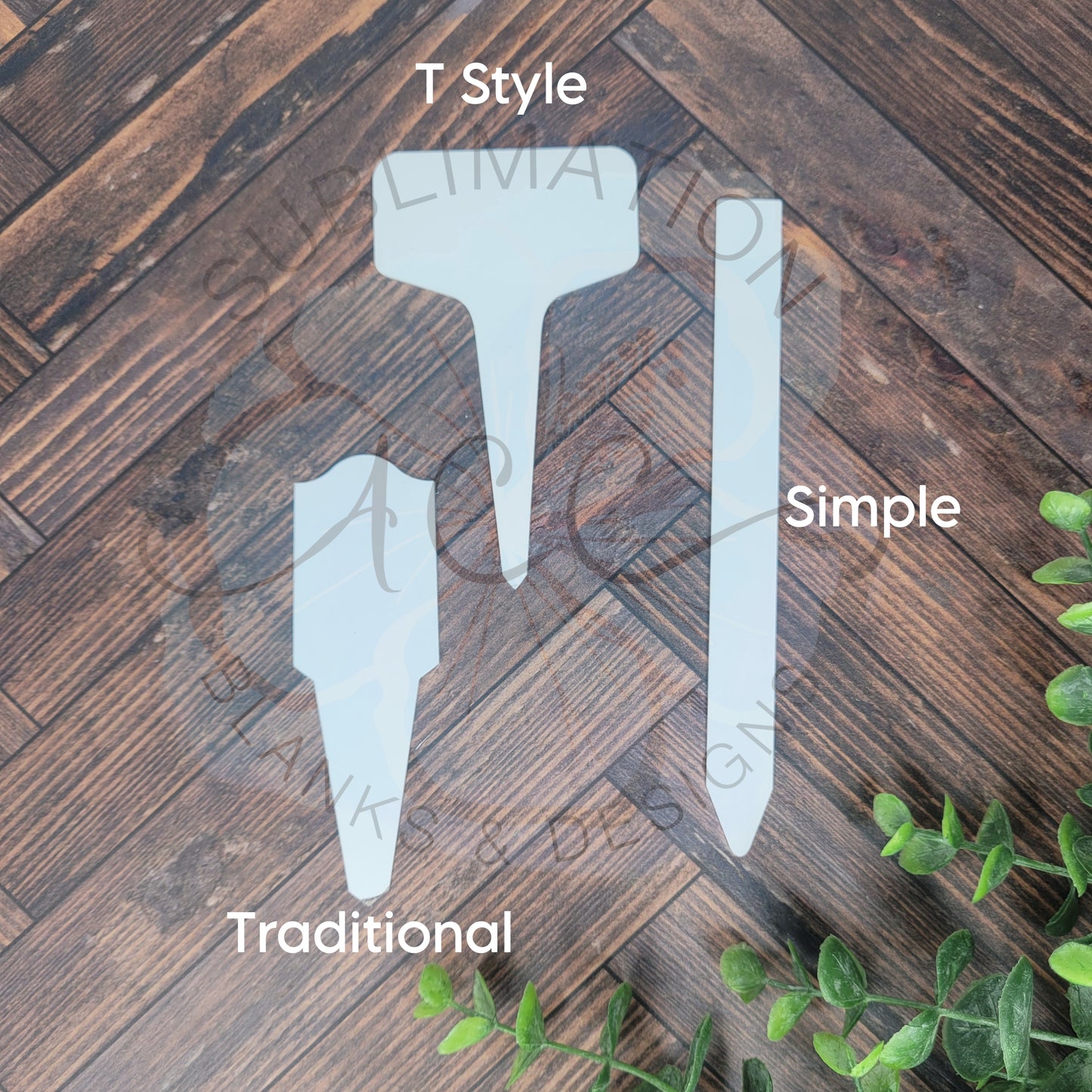 Sublimation ALUMINUM plant stake blanks, metal plant stake blanks for sublimation, house plant markers, metal house plant stakes, houseplants ID marker, white double sided RTS
