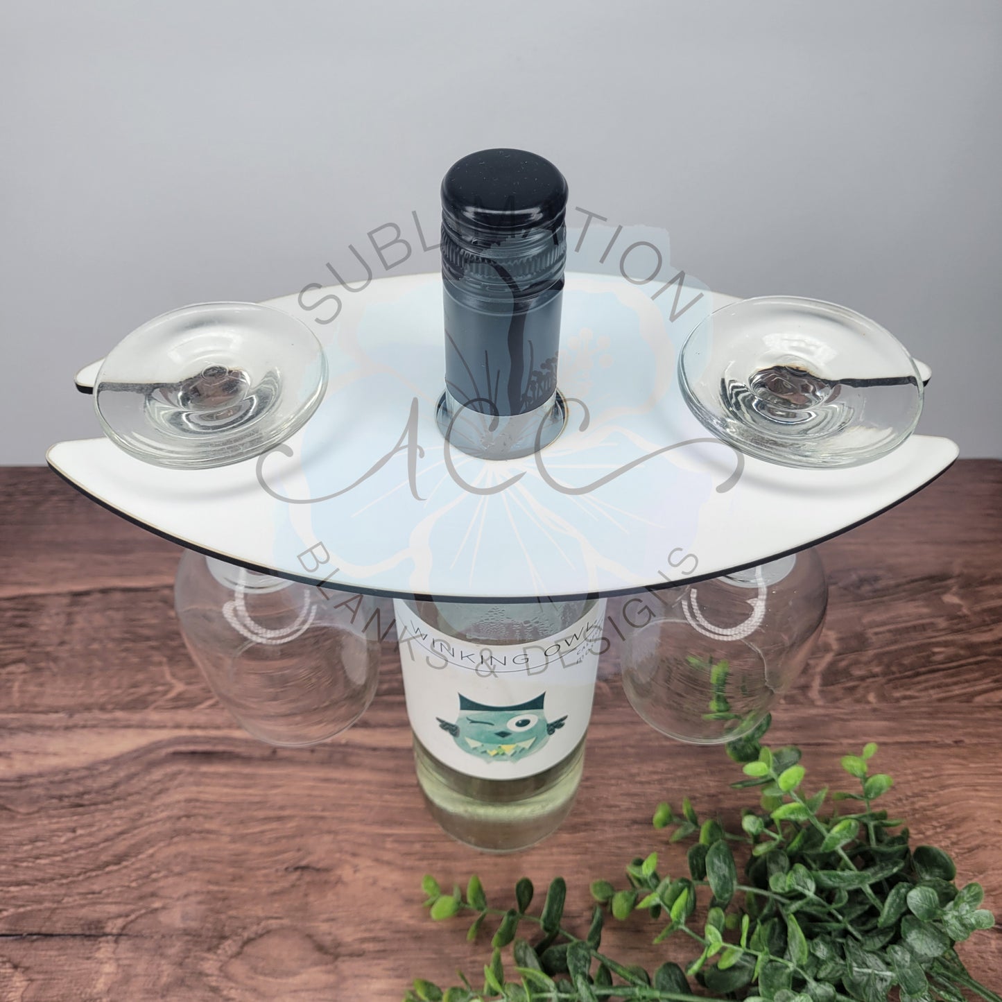 Wine Bottle/Glass Caddy Sublimation hardboard blanks, Wine caddy sublimation hardboard blank, caddy for wine sublimation blank