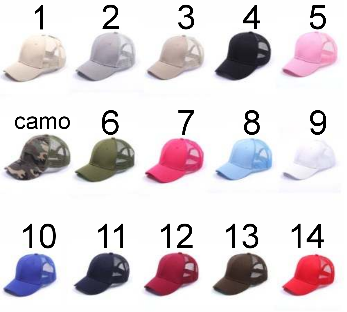 Ponytail Vintage HATS, distressed vintage mesh trucker hats