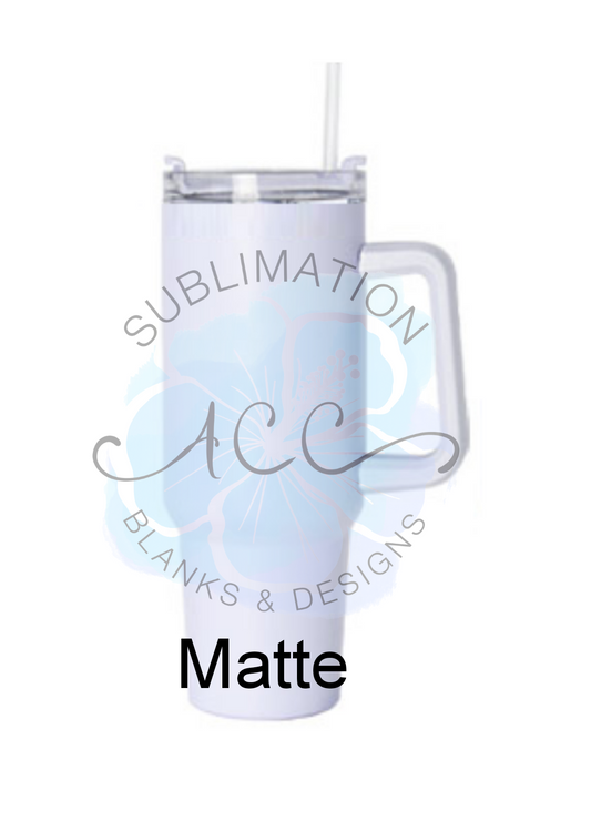40oz Matte Sublimation-Ready Metal Tumbler with Handle | Sublimation Blank Handled Tumbler | Shop Exclusive | Ready to Ship (RTS)