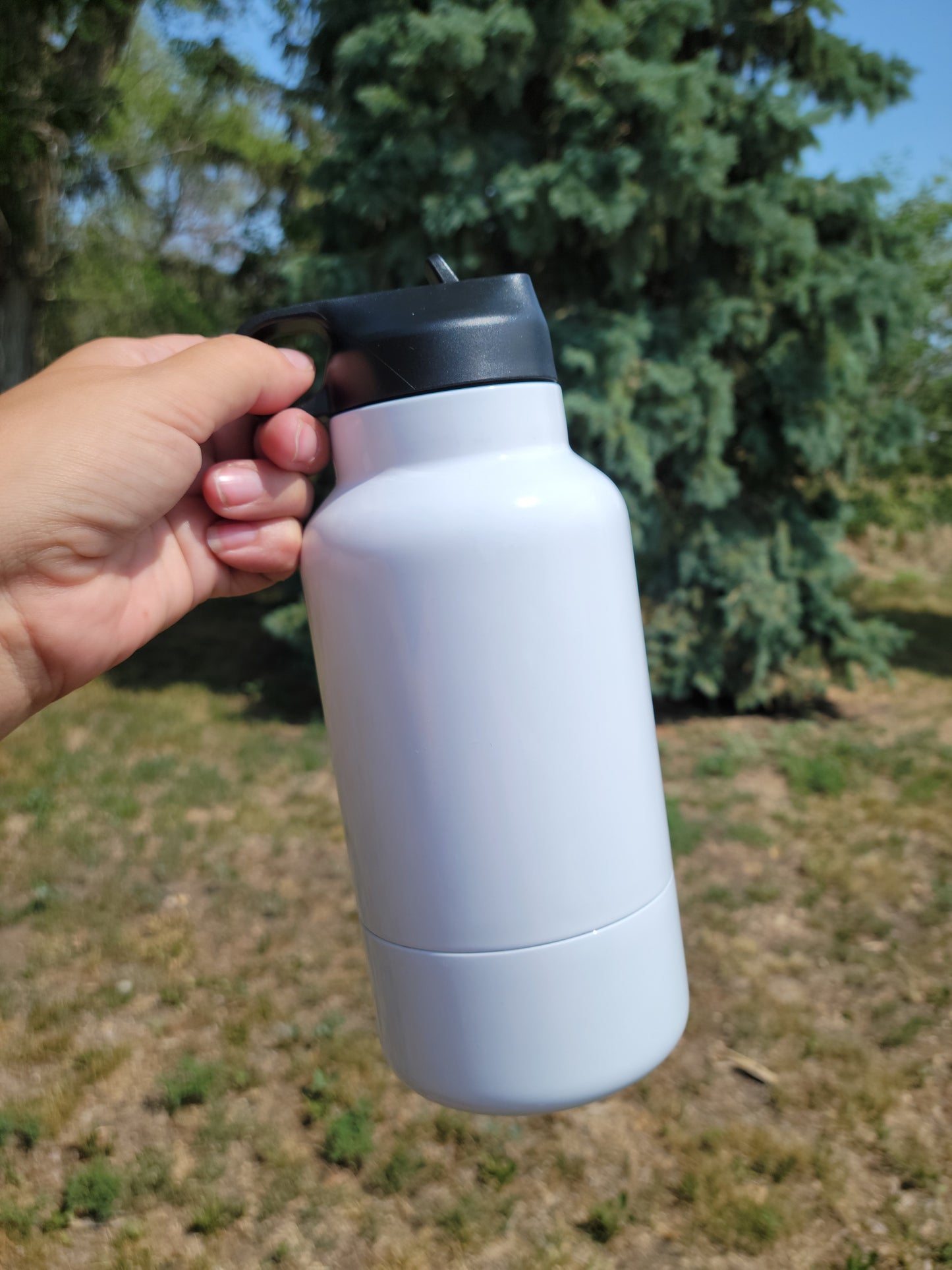 32oz Sippy-Style Sports Stainless Steel Tumbler with Detachable Pet Bowl | Sublimation-Ready | Ready to Ship (RTS)