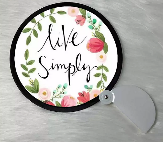 Sublimation Hand Fan, sublimation blank hand fan with handle, pop out round sublimation hand fan blank
