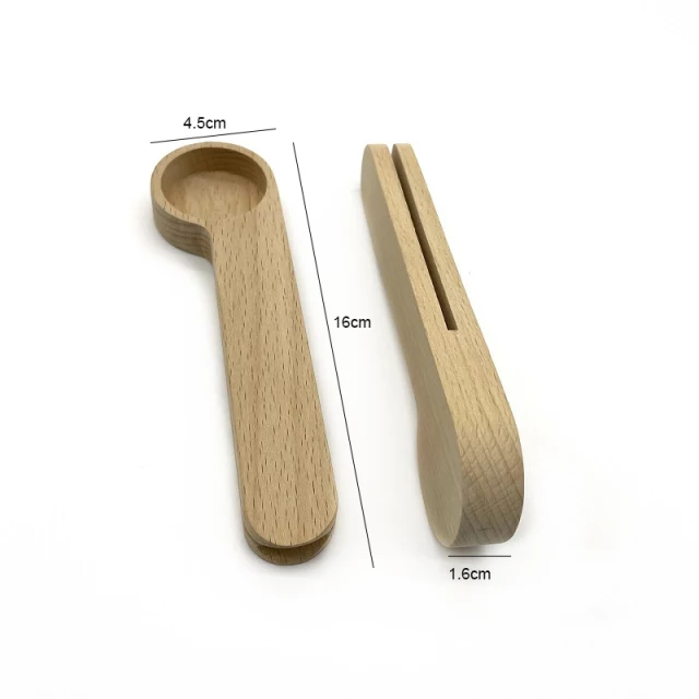 Blank wood coffee measuring cup and clip, coffee bag clip, measuring cup, coffee scoop for engraving, engraving blanks