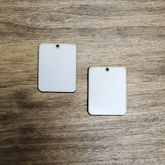 Sublimation hardboard blanks, 1.5" rectangle sublimation blanks, rectangle earring blanks for sublimation