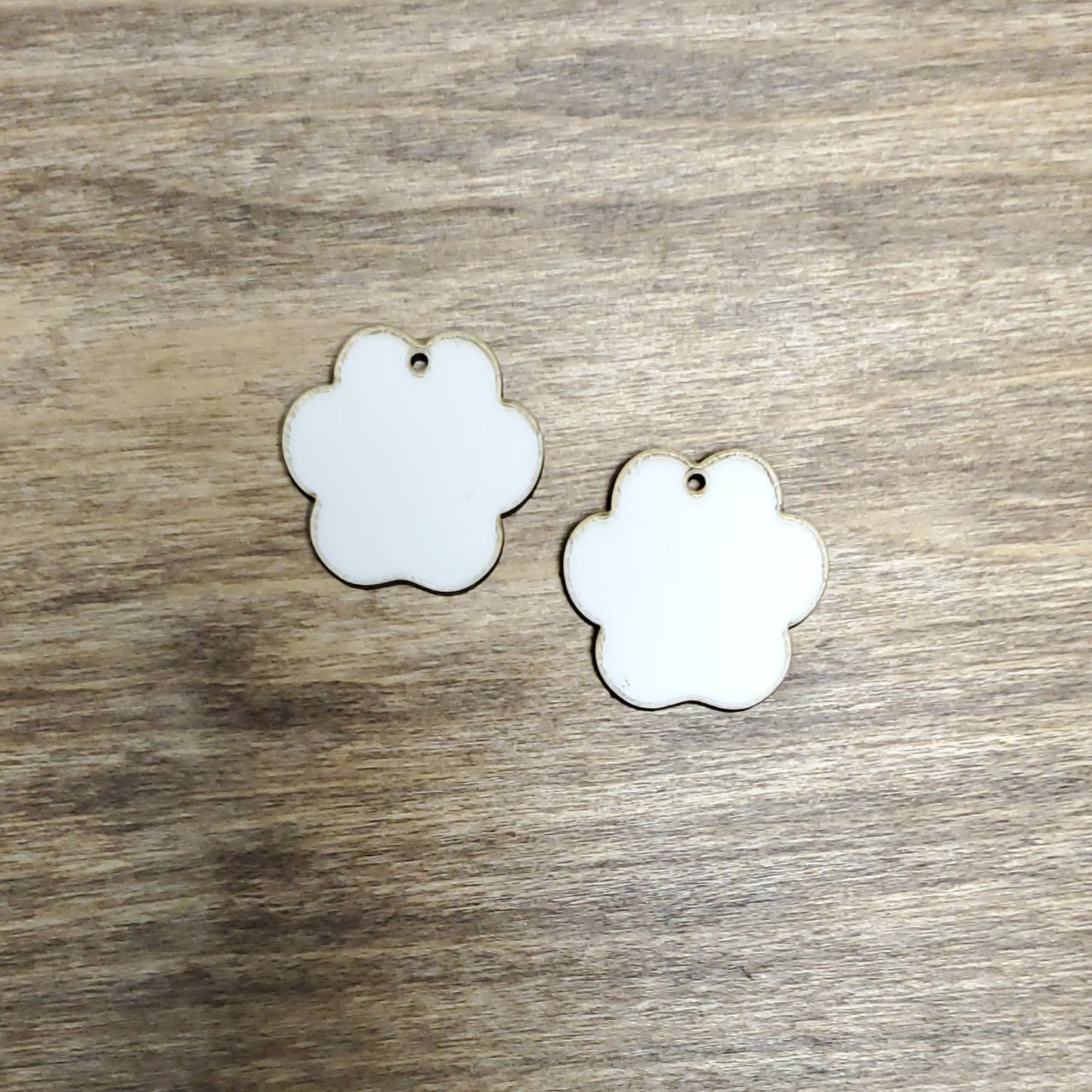 Sublimation hardboard blanks, 1.5" paw print sublimation blanks, paw print earring blanks for sublimation