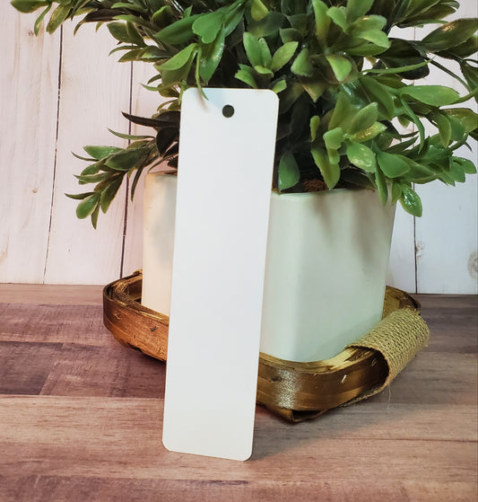 Sublimation bookmark, gloss white, double-sided RTS