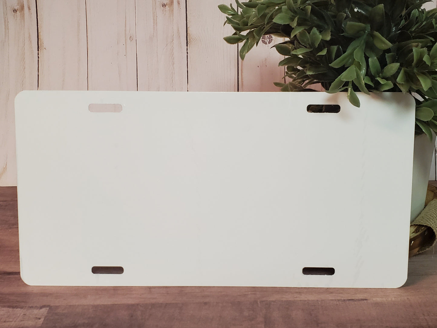 Sublimation license plate, gloss white, single-sided RTS