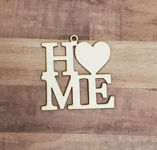 Set of 5 or 10 HOME ornament hardboard blanks, sublimation hardboard blank, SINGLE or DOUBLE-sided ornament sublimation blank