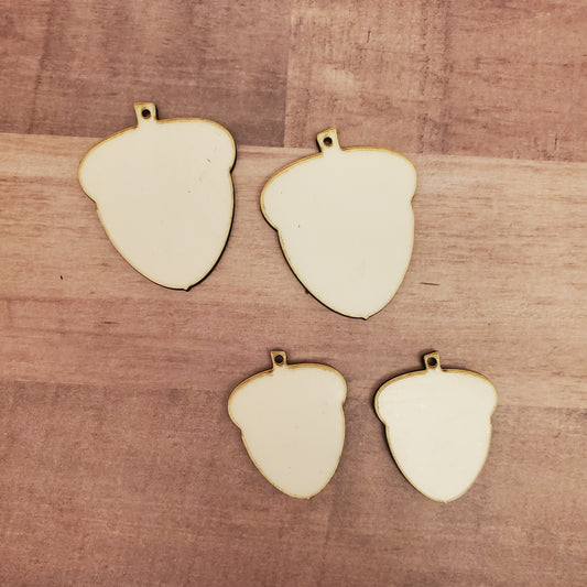 Sublimation hardboard blanks, acorn earring sublimation blanks, SINGLE or DOUBLE-sided acorn earring shape blanks for sublimation