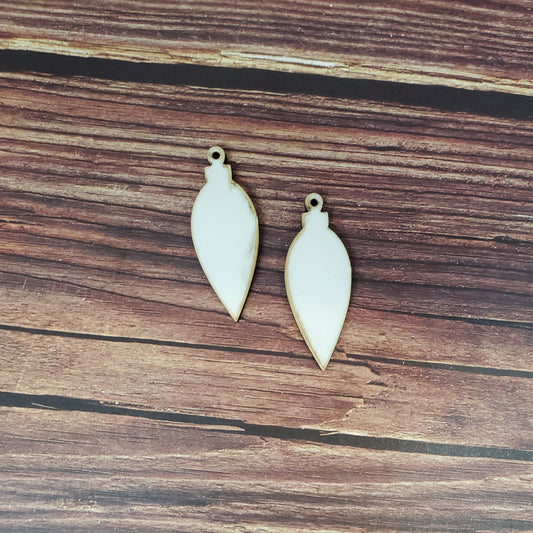 Sublimation hardboard blanks, ornament earring sublimation blanks, SINGLE or DOUBLE-sided dangle earring shape blanks