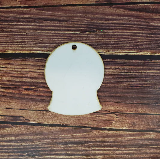 Set of 5 or 10 snowglobe ornament hardboard blanks, 4" sublimation hardboard blank, SINGLE or DOUBLE-sided ornament sublimation blank