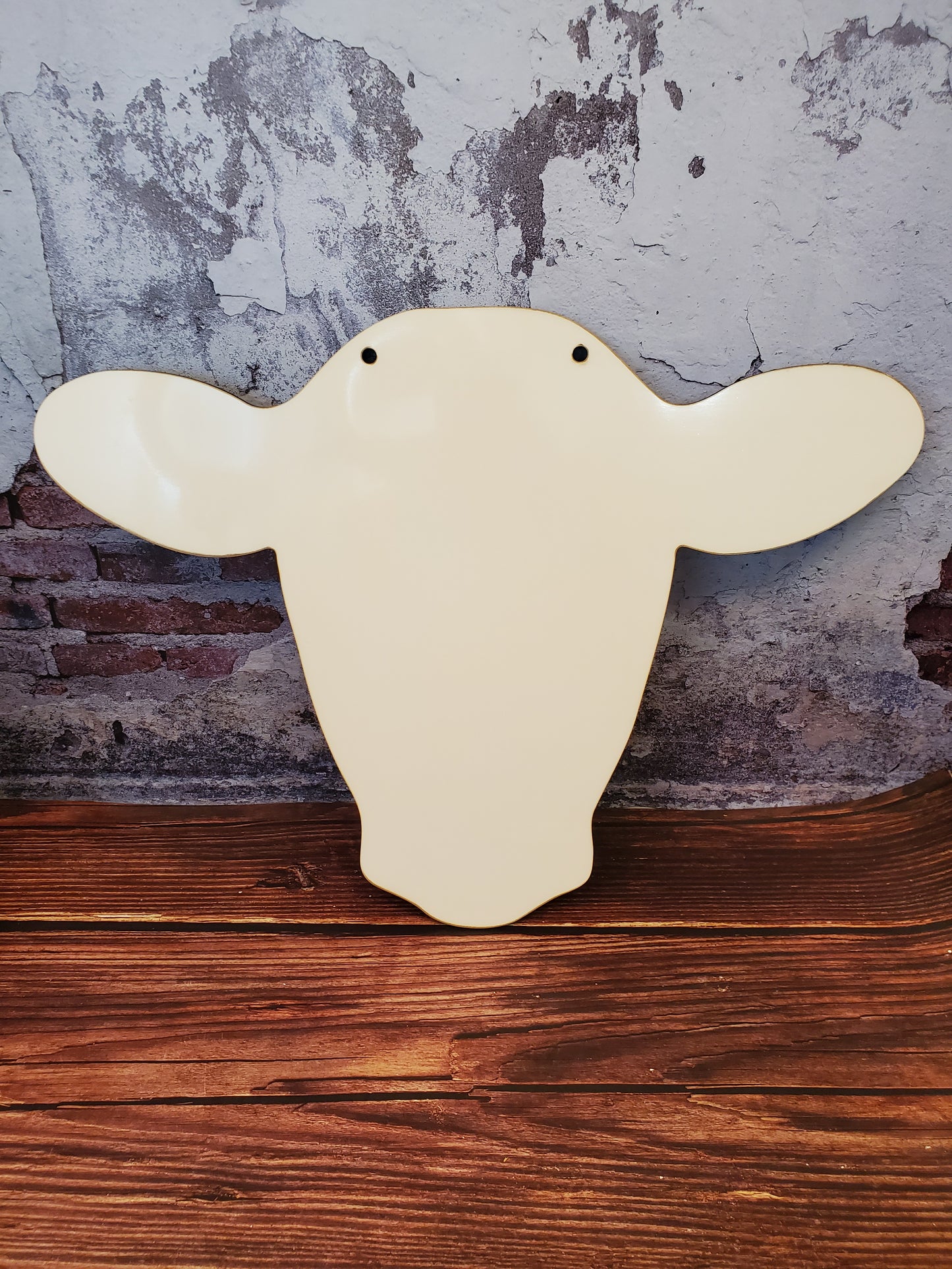 16" Cow Head Sublimation Hardboard Door Hanger Blank | DIY Craft Supplies