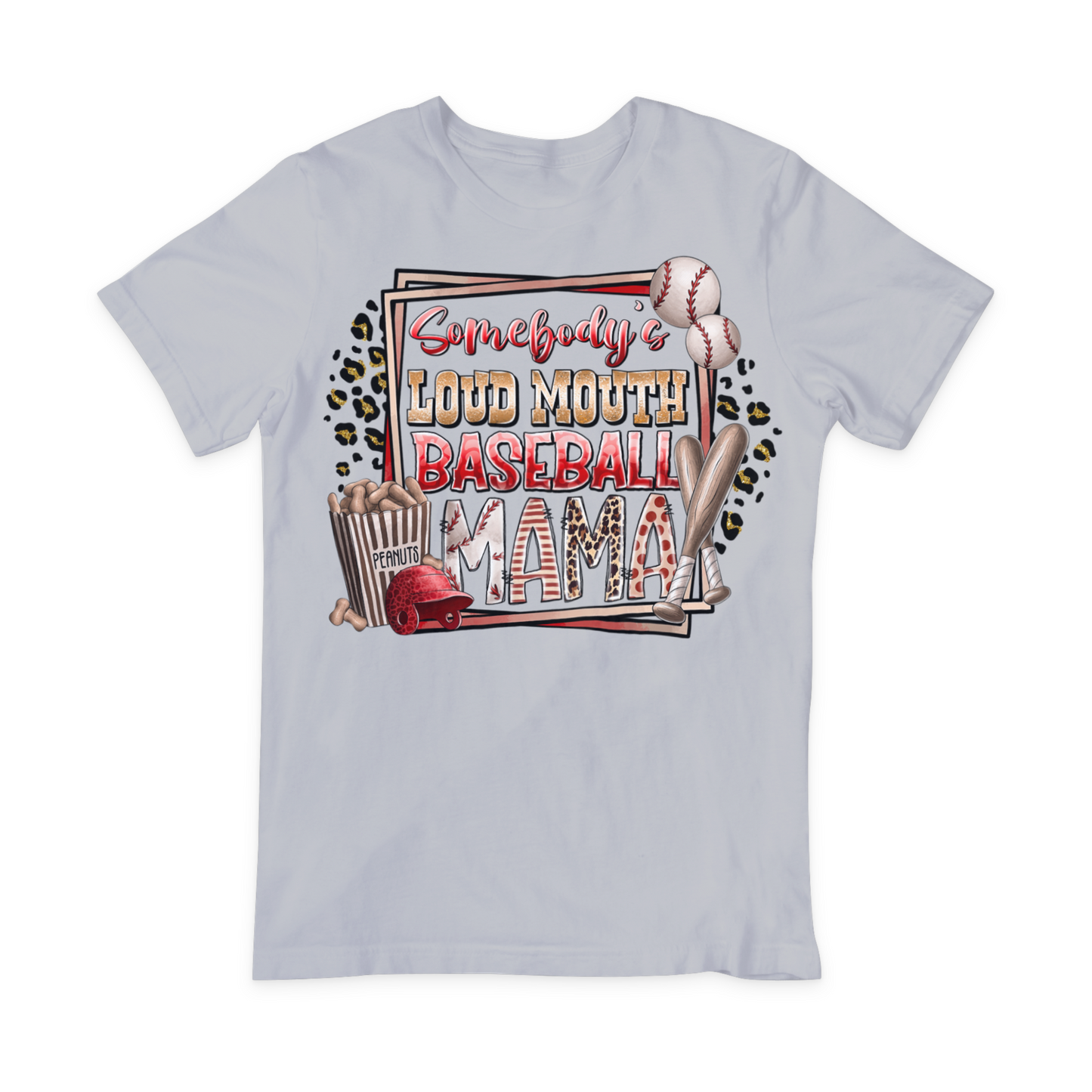 Somebody's Loud Mouth Baseball MAMA DTF Transfer Design