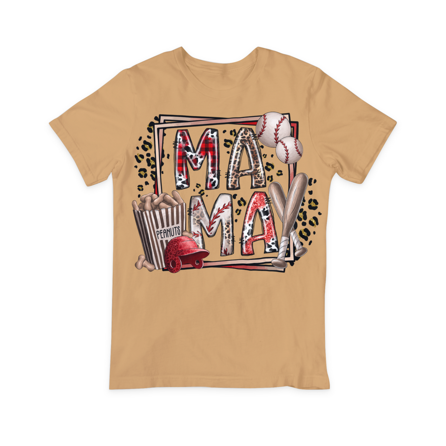 MAMA Baseball DTF Transfer Design