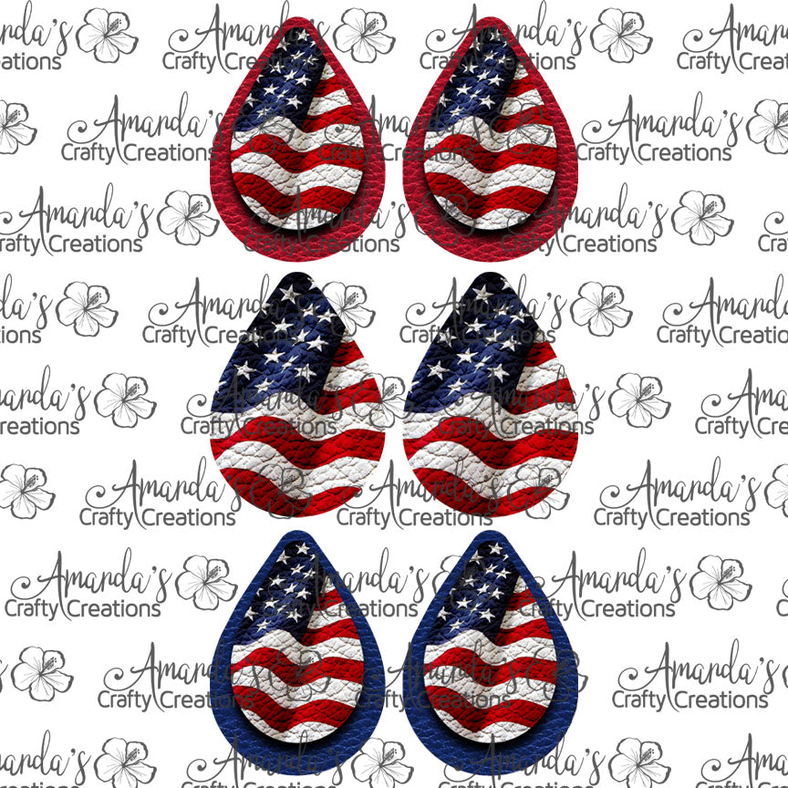 American Flag Teardrop Earring Sublimation Design, Hand drawn Teardrop Sublimation earring design, digital download, JPG, PNG