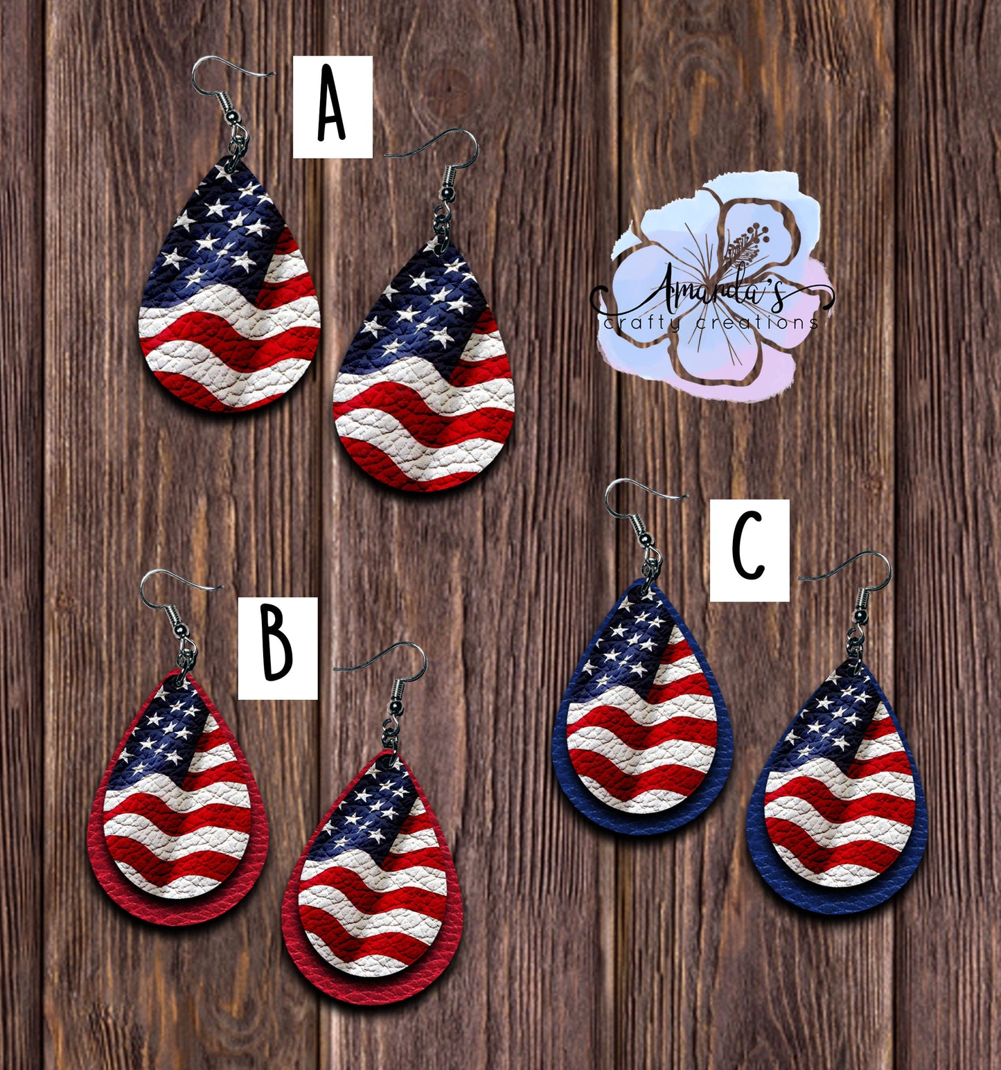 American Flag Teardrop Earring Sublimation Design, Hand drawn Teardrop Sublimation earring design, digital download, JPG, PNG