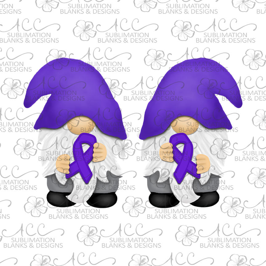 Purple Ribbon Awareness Gnome with Purple Hat Earring Sublimation Design, Hand drawn Gnome Sublimation earring design, digital download, JPG, PNG, pancreatic cancer, epilepsy, Alzheimer's disease, lupus