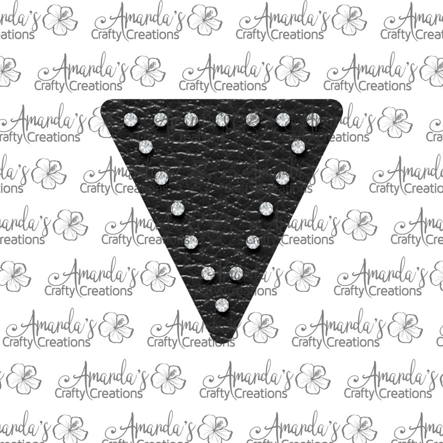Black Leather Rhinestone Isosceles Triangle Earring Sublimation Design, Hand drawn Isosceles Triangle Sublimation earring design, digital download, JPG, PNG