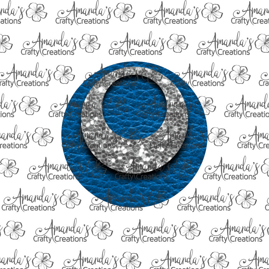 Blue Glitter Open Circle Earring Sublimation Design, Hand drawn Circle Sublimation earring design, digital download, JPG, PNG