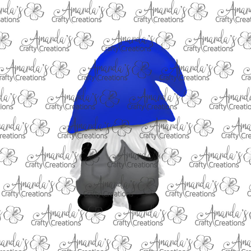 Blue Hat Gnome Back Earring Sublimation Design, Hand drawn Gnome Sublimation earring design, digital download, JPG, PNG