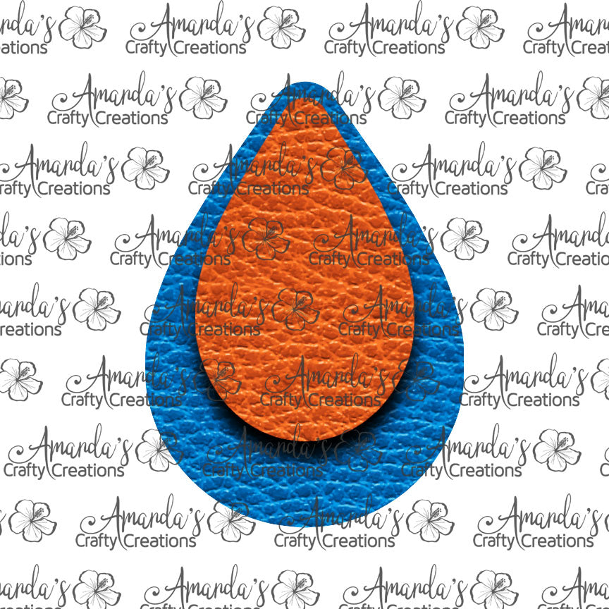Blue Orange Teardrop Earring Sublimation Design, Hand drawn Teardrop Sublimation earring design, digital download, JPG, PNG\