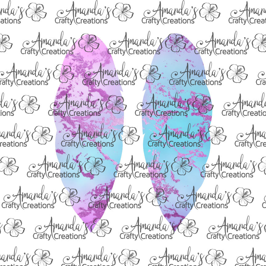 Blue Purple Foil Feather Earring Sublimation Design, Hand drawn Feather Sublimation earring design, digital download, JPG, PNG