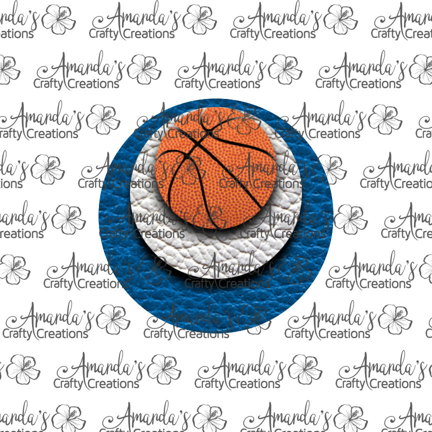 Blue White Basketball Circle Earring Sublimation Design, Hand drawn Circle Sublimation earring design, digital download, JPG, PNG