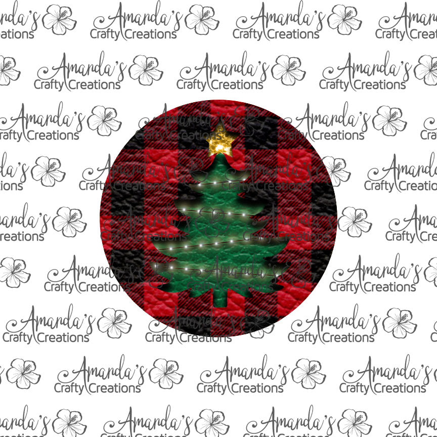 Buffalo Plaid Christmas Tree Circle Earring Sublimation Design, Hand drawn Circle Sublimation earring design, digital download, JPG, PNG