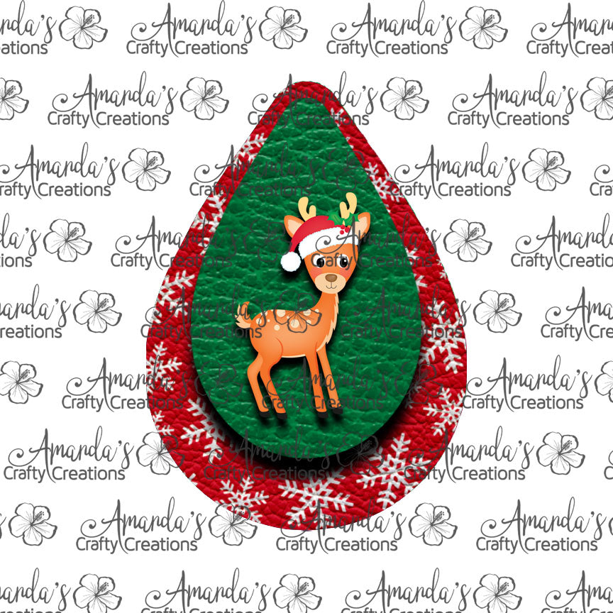 Christmas Character Bundle Teardrop Earring Sublimation Design, Hand drawn Teardrop Sublimation earring design, digital download, JPG, PNG