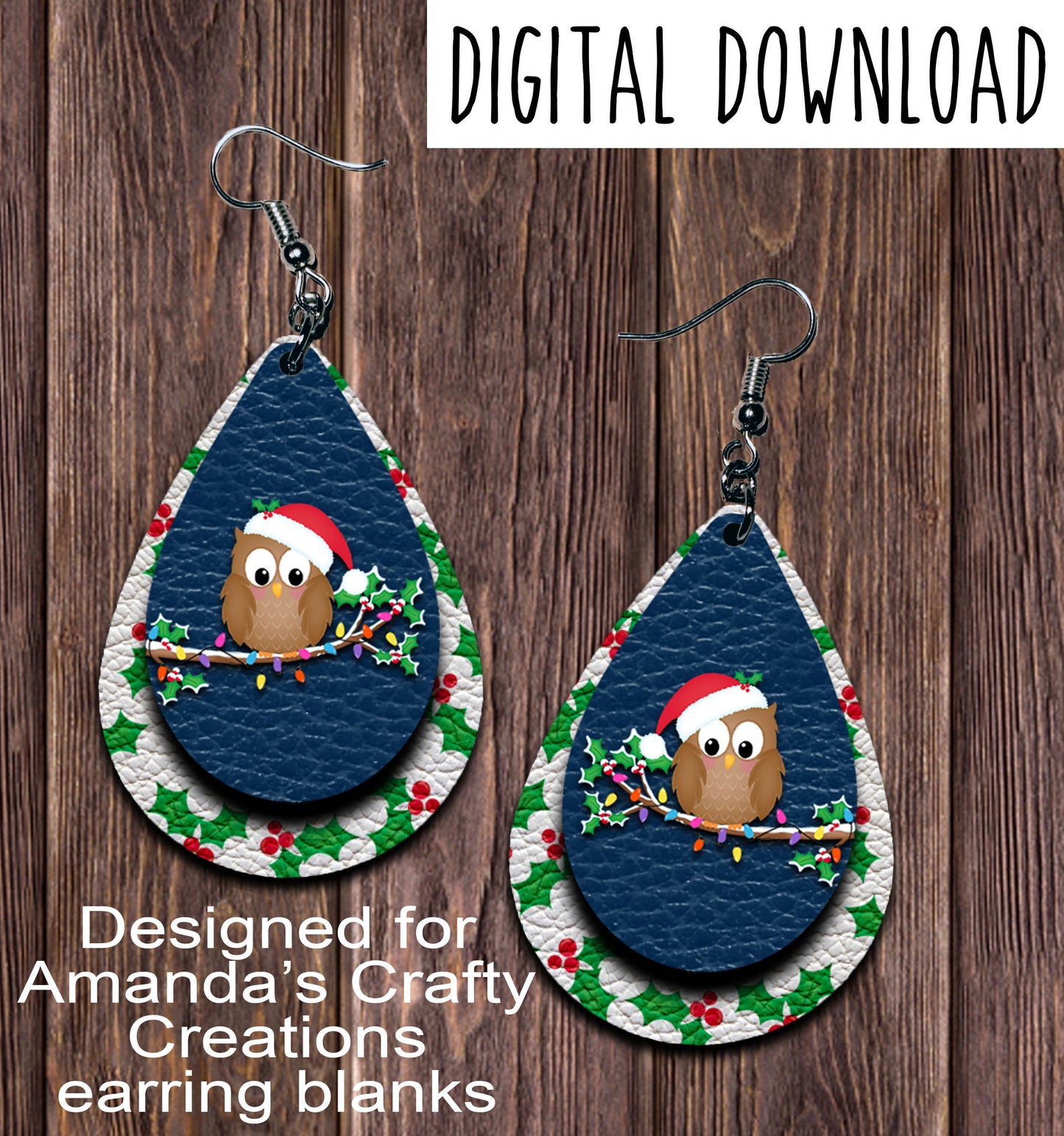 Christmas Character Bundle Teardrop Earring Sublimation Design, Hand drawn Teardrop Sublimation earring design, digital download, JPG, PNG