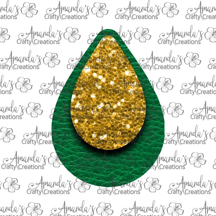 Green Gold Chunk Teardrop Earring Sublimation Design, Hand drawn Teardrop Sublimation earring design, digital download, JPG, PNG