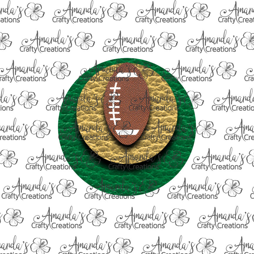 Green Gold Football Circle Earring Sublimation Design, Hand drawn Circle Sublimation earring design, digital download, JPG, PNG