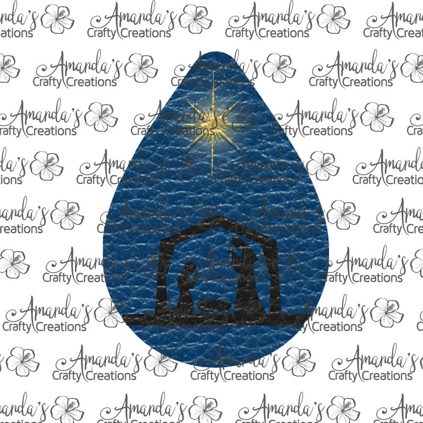 Nativity Scene Teardrop Earring Sublimation Design, Hand drawn Teardrop Sublimation earring design, digital download, JPG, PNG
