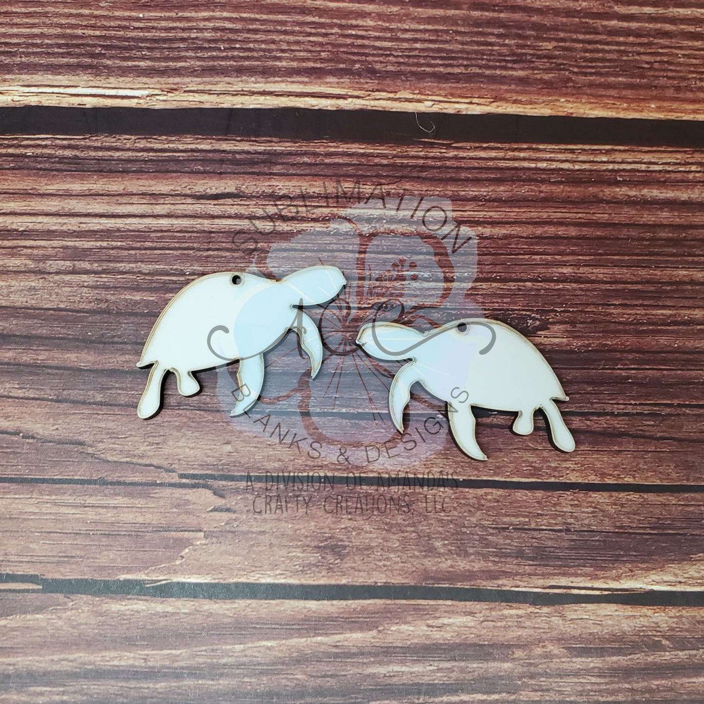 Sublimation hardboard blanks, sea turtle earring sublimation blanks, SINGLE or DOUBLE-sided turtle earring blanks for sublimation
