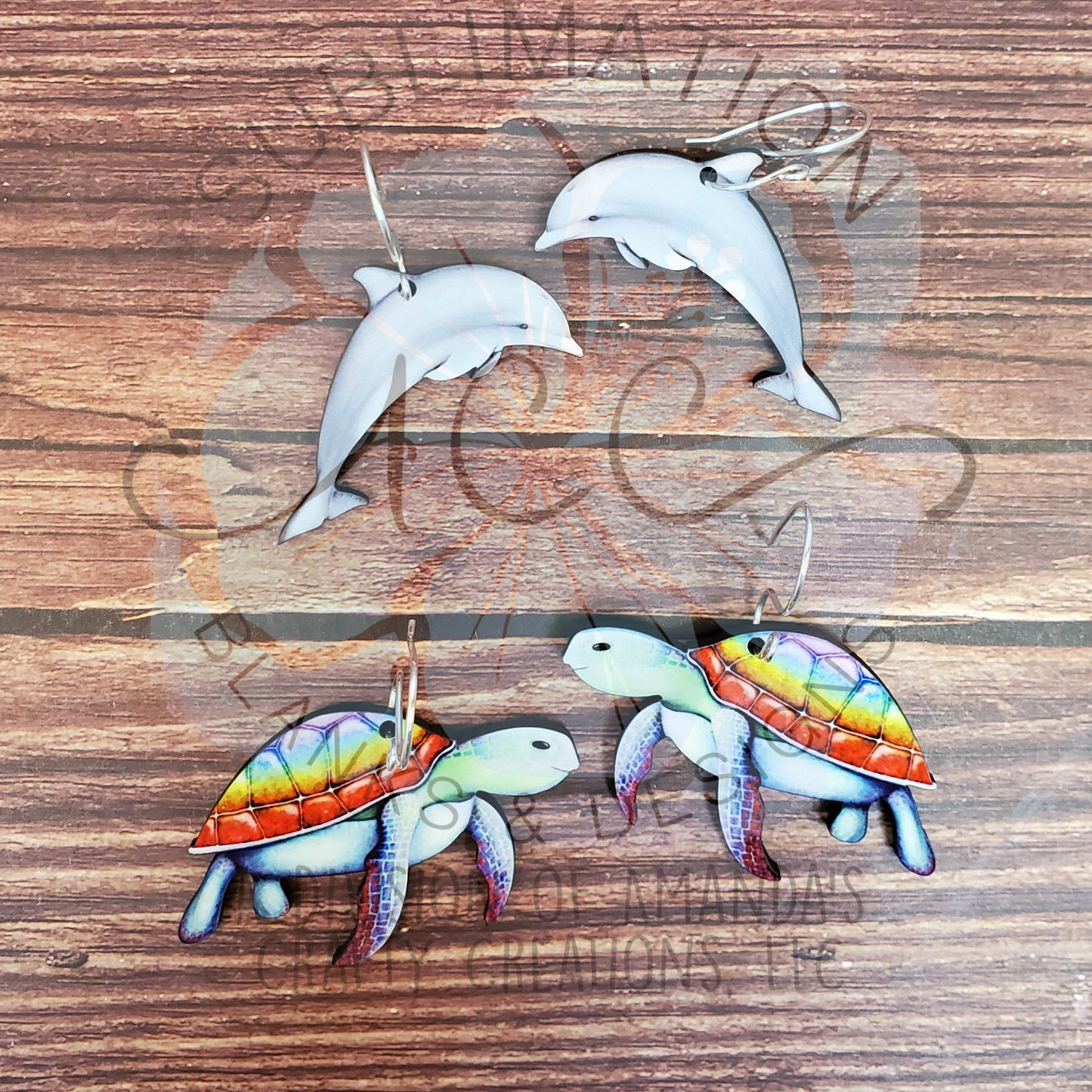 Sublimation hardboard blanks, sea turtle earring sublimation blanks, SINGLE or DOUBLE-sided turtle earring blanks for sublimation
