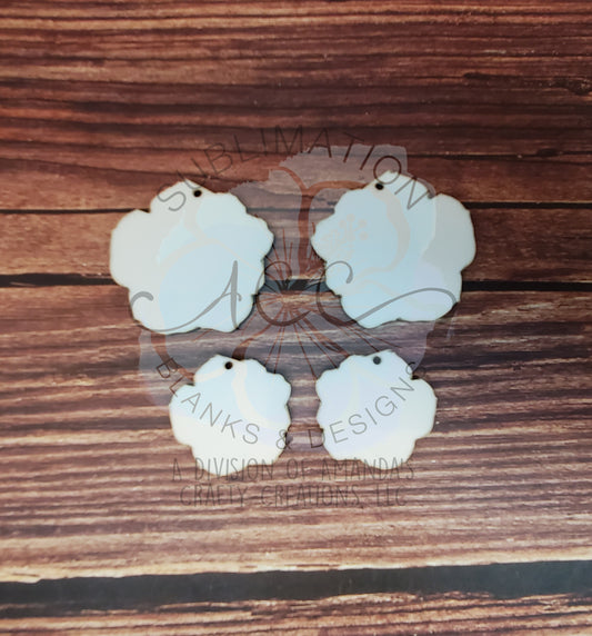 Sublimation hardboard blanks, Rose earring sublimation blanks, SINGLE or DOUBLE-sided rose earring blanks for sublimation
