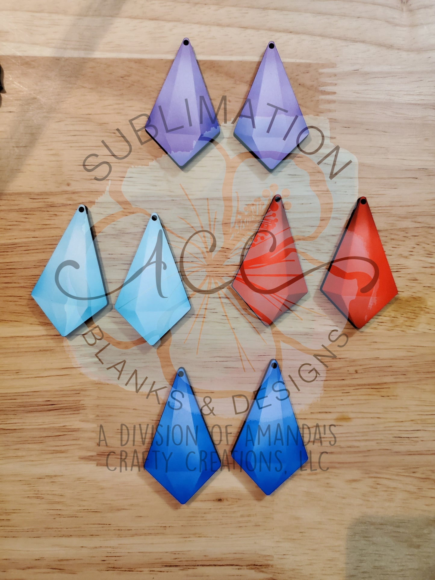 Sublimation hardboard blanks, drop diamond earring sublimation blanks, drop diamond earring blanks for sublimation