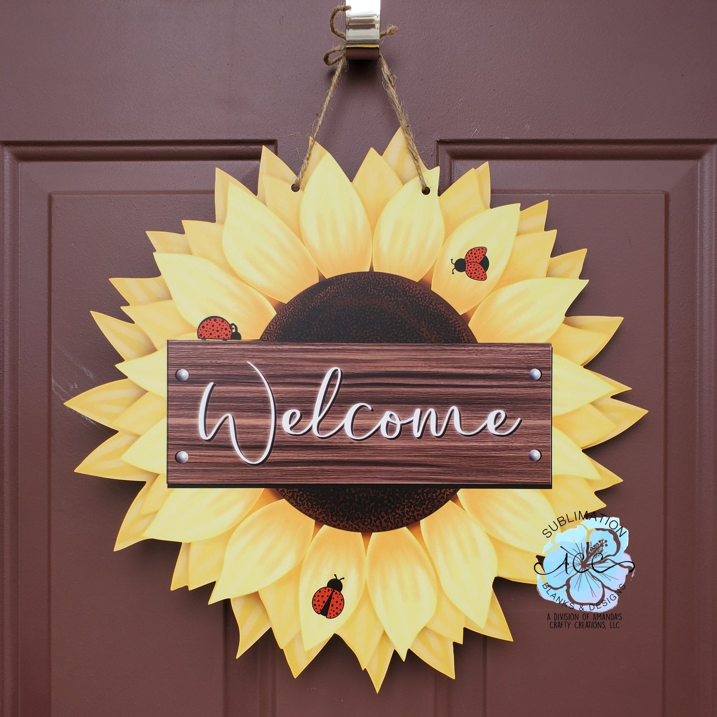 Sunflower hardboard blanks, SUNFLOWER door hanger or wall sign sublimation hardboard blank, sunflower sublimation blank, subflower sublimation blank