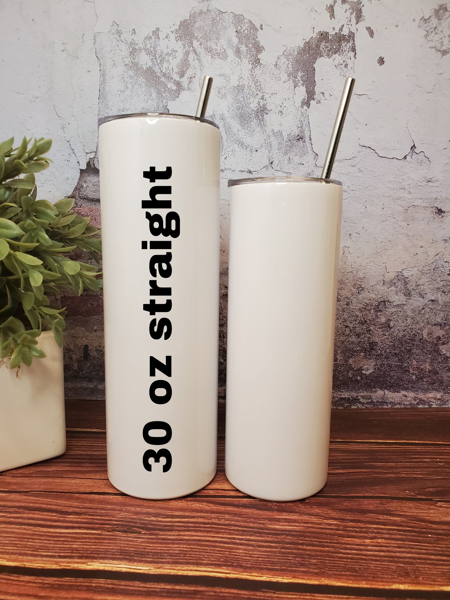30 oz Straight Skinny Sublimation Tumbler – Ready to Ship (RTS)