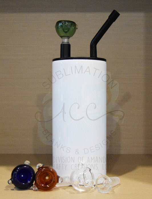 RTS 22 oz STRAIGHT thick Sublimation ready smoking metal tumbler, hookah metal tumbler