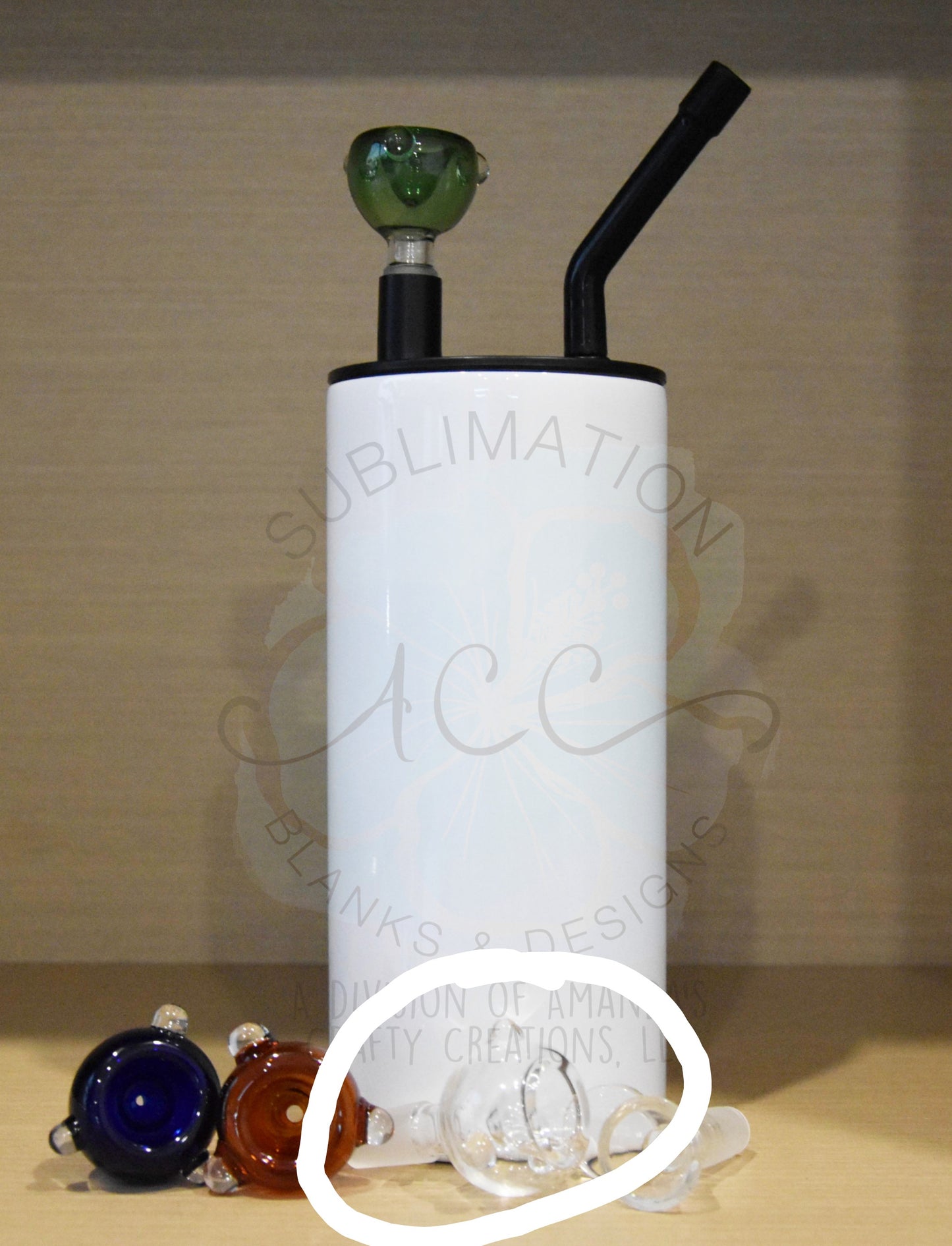 RTS 22 oz STRAIGHT thick Sublimation ready smoking metal tumbler, hookah metal tumbler